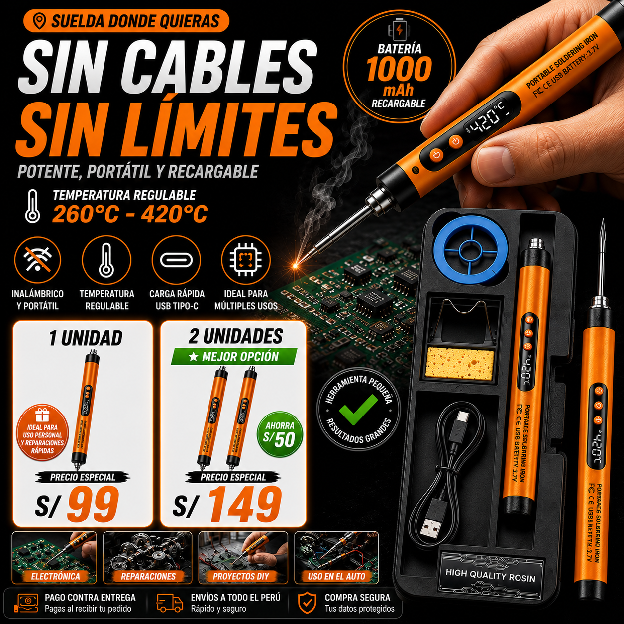 🔥 SUELDA DONDE QUIERAS, SIN CABLES Y SIN LIMITACIONES